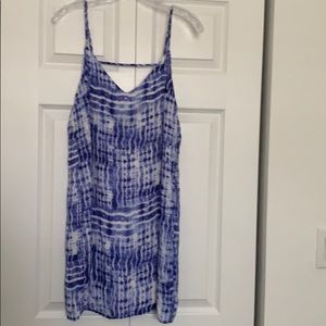 AQUA Bloomingdale’s Blue and White Summer Dress